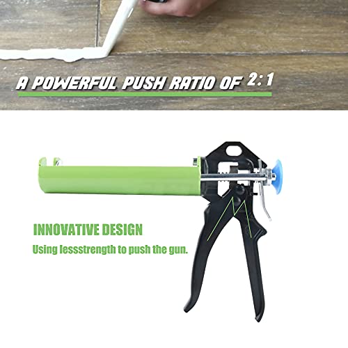 CJGQ Epoxy Gun 200 mL/6.75 fl oz (2:1 Mix Ratio) Dual Component Adhesive Cartridge Applicator Manual, Panel Bond Gun for 08115-08116 （Vitality Green） - Image 2