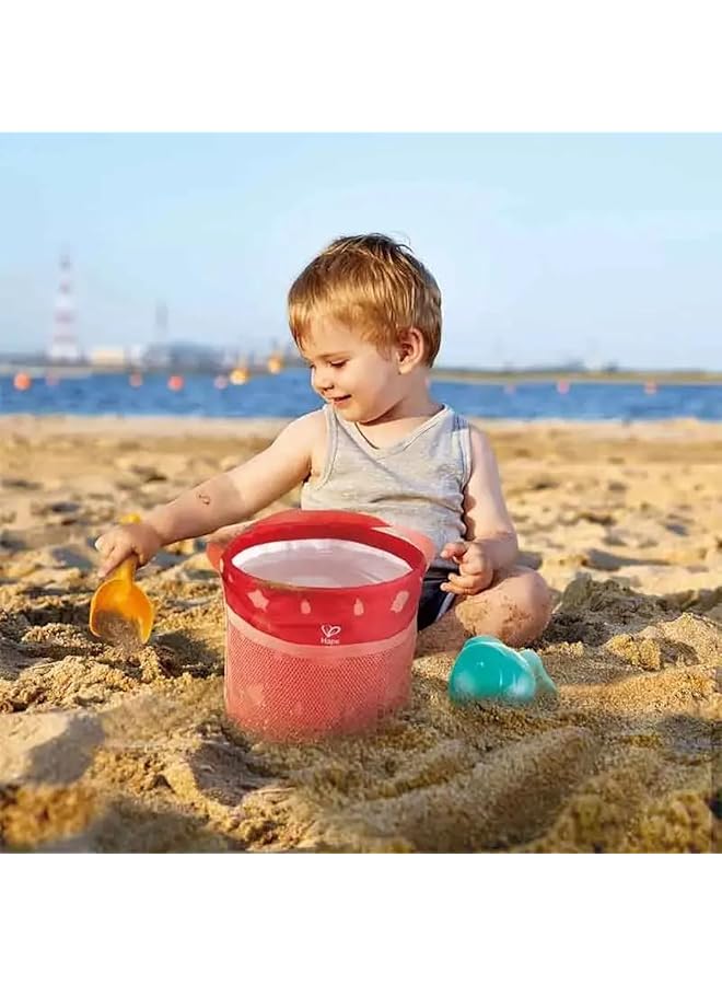 Hape Fold And Go Beach Sand Toys Set Sand Toys Beach Toys For Preschool - Image 5