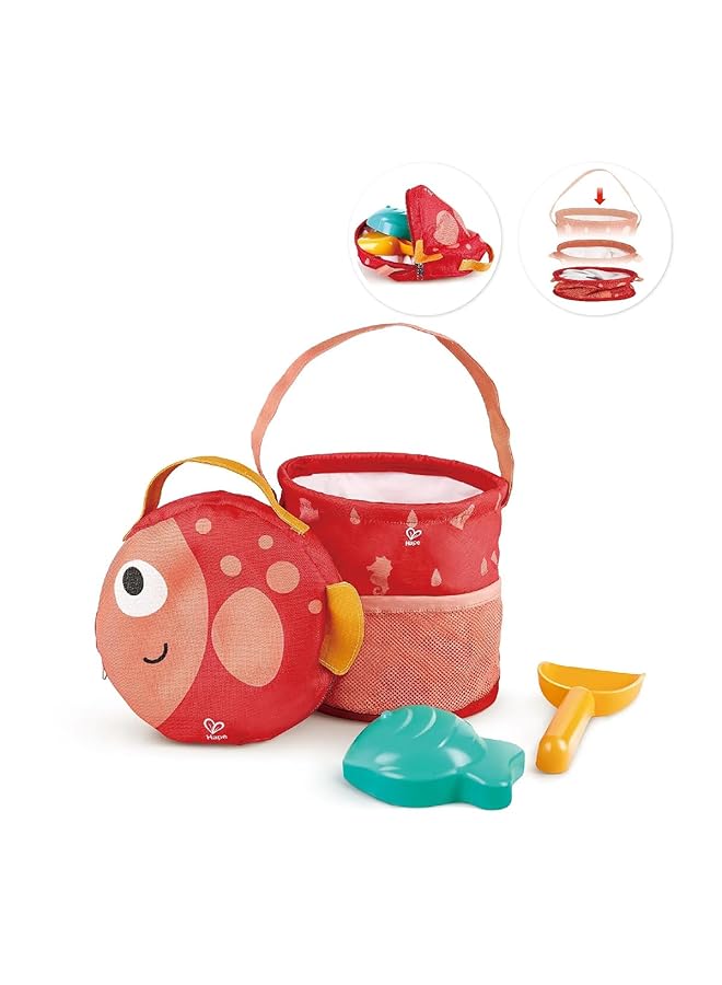 Hape Fold And Go Beach Sand Toys Set Sand Toys Beach Toys For Preschool - Image 4