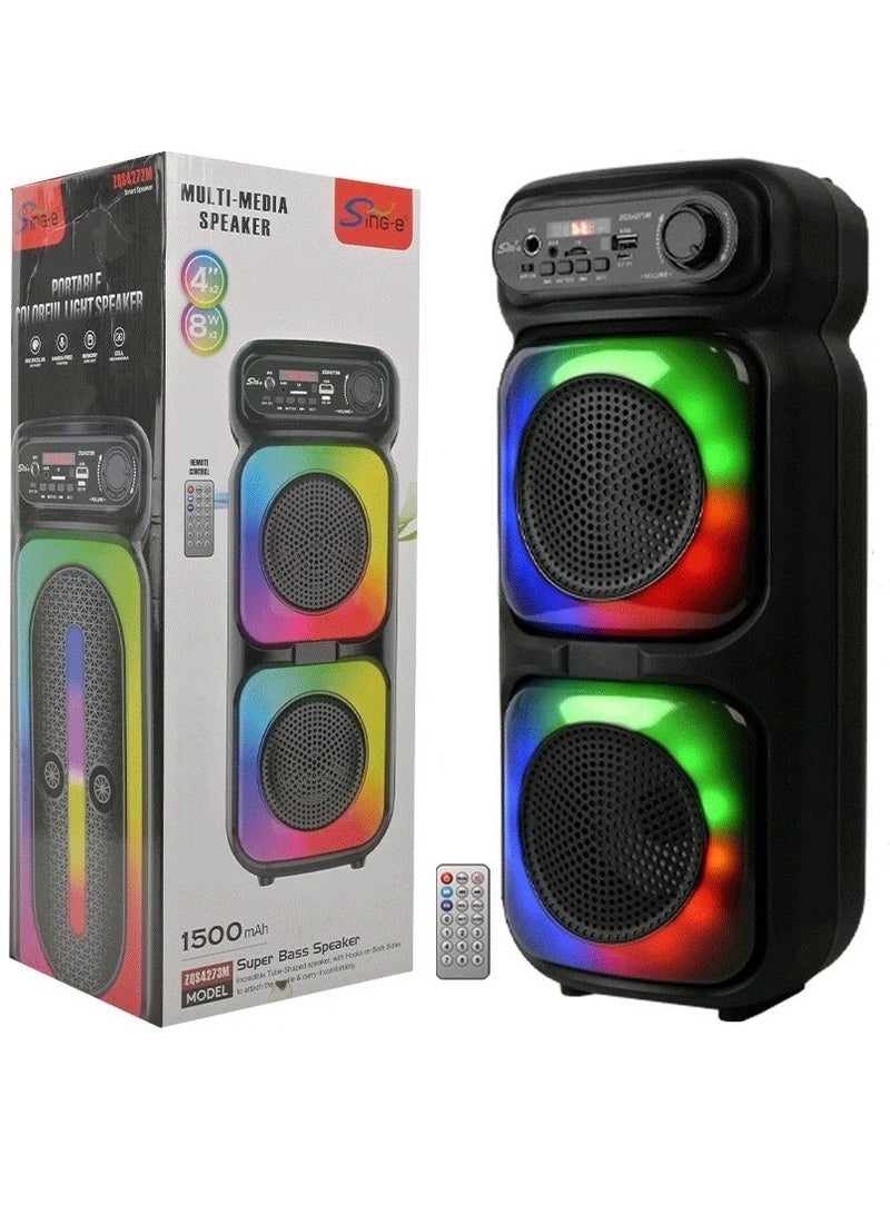 singe Wireless Bluetooth Speaker, Stereo Sound, FM Radio, TF Memory, USB Input, Mic Input rechargeable  - Image 1
