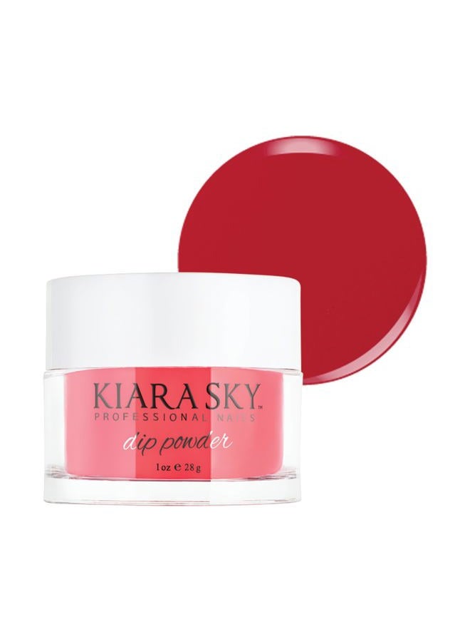 Kiara Sky Long Lasting Nail Dip Powder Red Tones 1 oz, In Bloom Red - Image 1
