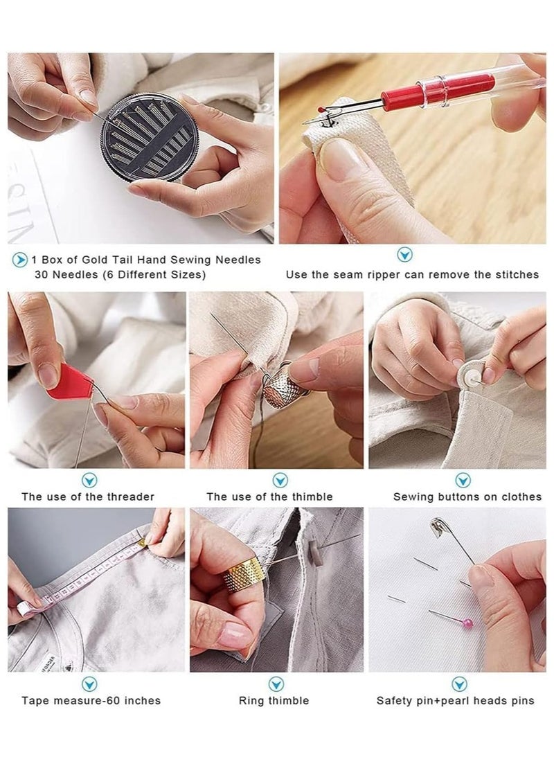 NOAEOU 226-piece Sewing Tool Kit,  Premium Sewing Supplies , Sewing  Kit with 43 XL Thread Spools , Complete Repair Needle and Thread Kit  - Image 4