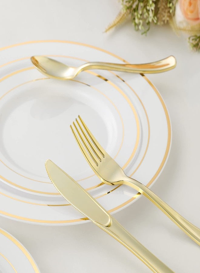 N9R 72PCS Gold Plastic Forks, Solid, Durable and Heavy Duty Plastic Forks, Perfect Utensils for Parties, Thanksgiving, Christmas and Daily Use - Image 3
