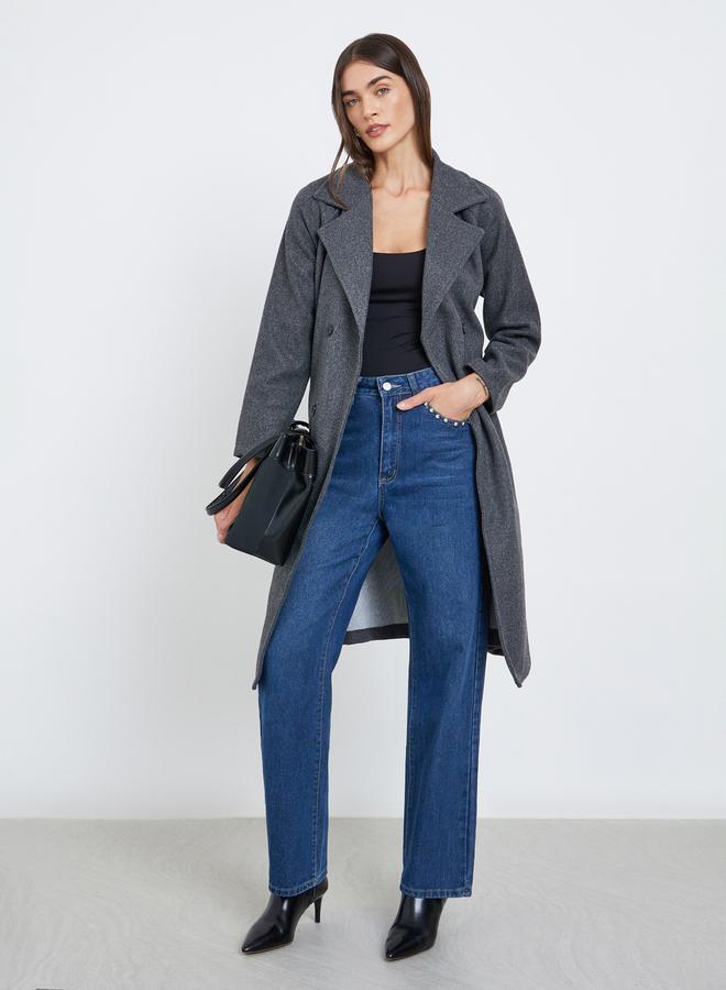 ستايلي معطف بطول الركبة بقصة عادية - Image 1