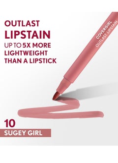 COVERGIRL Outlast, 10 Sugey Girl, Lipstain, Smooth Application, Precise Pen-Like Tip, Transfer-Proof, Satin Stained Finish, Vegan Formula, 0.06oz - pzsku/Z75C9A96E42AC9CC22B3DZ/45/_/1733318230/dd7a7732-a4e8-41f5-a0cd-fee7a5306780