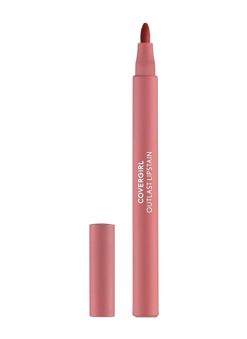 CoverGirl COVERGIRL Outlast, 10 Sugey Girl, Lipstain, Smooth Application, Precise Pen-Like Tip, Transfer-Proof, Satin Stained Finish, Vegan Formula, 0.06oz  - Image 1