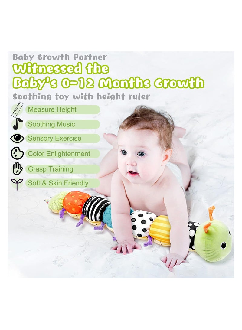 Musical Caterpillar Infant Toys Baby Sensory Toys 0 to 6 Months Stuffed Animal Soft Plush Toys Early Learning Toys with Rattles for Babies 0 to 12 Months Newborn Boy Girl Shower Gift - Image 5