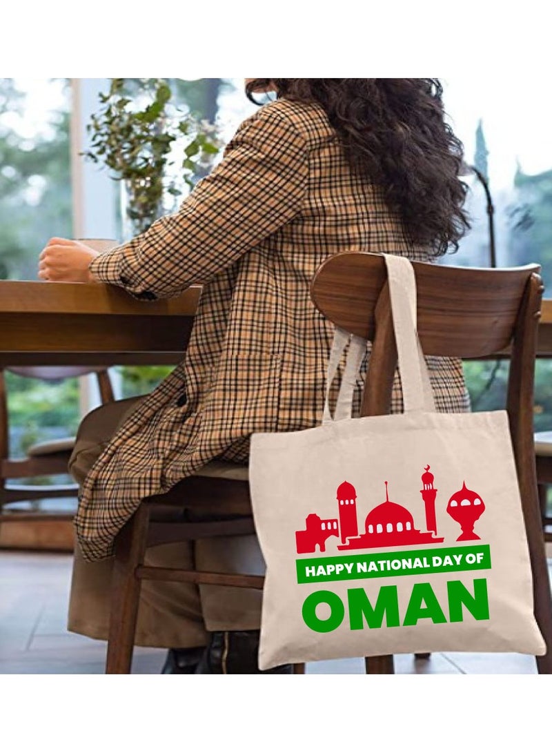 Oman National Day Cotton Tote Bag - A Reusable and Eco-Friendly Way to Show Your Omani Spirit - Image 3