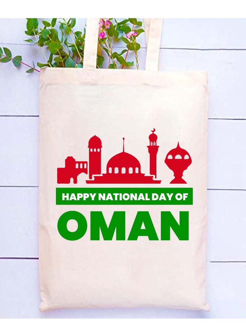Oman National Day Cotton Tote Bag - A Reusable and Eco-Friendly Way to Show Your Omani Spirit - Image 2
