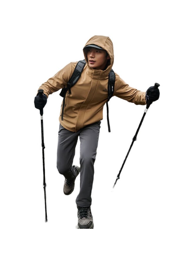 PELLIOT Outdoor Hiking Pole, Carbon Fiber, Telescopic, Lightweight, Trekking Pole, Mountain Climbing Cane, Equipment, 16303650, China Red - Image 2