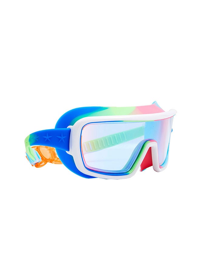 Bling2O Gadget Green Prismatic Kids Swimming Goggles - Ages 5+ - Anti Fog, No Leak, Non Slip, UV Protection - Hard Travel Case - Lead and Latex Free  - Image 1