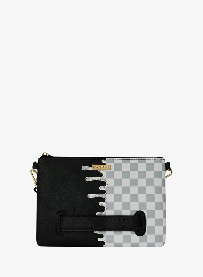 SPRAYGROUND CREAM CHECK SIDE DRIP CROSSOVER CLUTCH - Image 4
