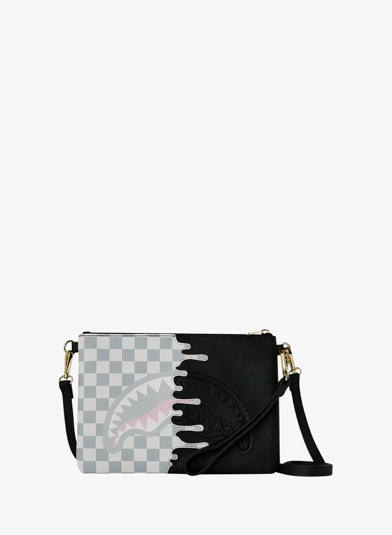 SPRAYGROUND CREAM CHECK SIDE DRIP CROSSOVER CLUTCH - Image 1