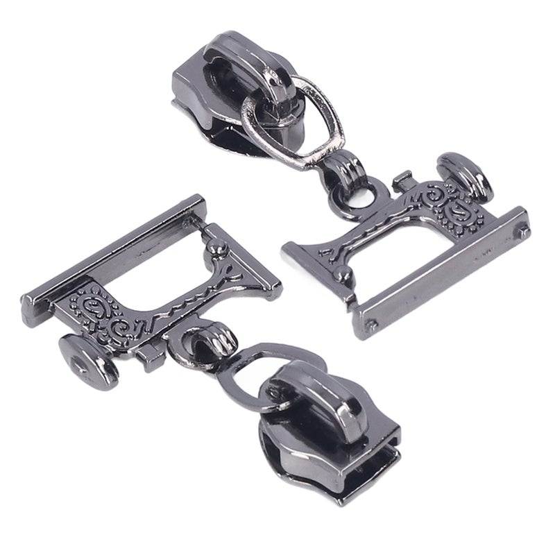 10 Pcs Zipper Pull Sewing Machine Metal Zipper Pulls Jacket Crafts Handbags Luggage Zipper HeadGray - Image 4