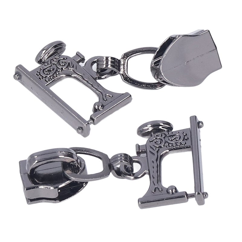 10 Pcs Zipper Pull Sewing Machine Metal Zipper Pulls Jacket Crafts Handbags Luggage Zipper HeadGray - Image 3