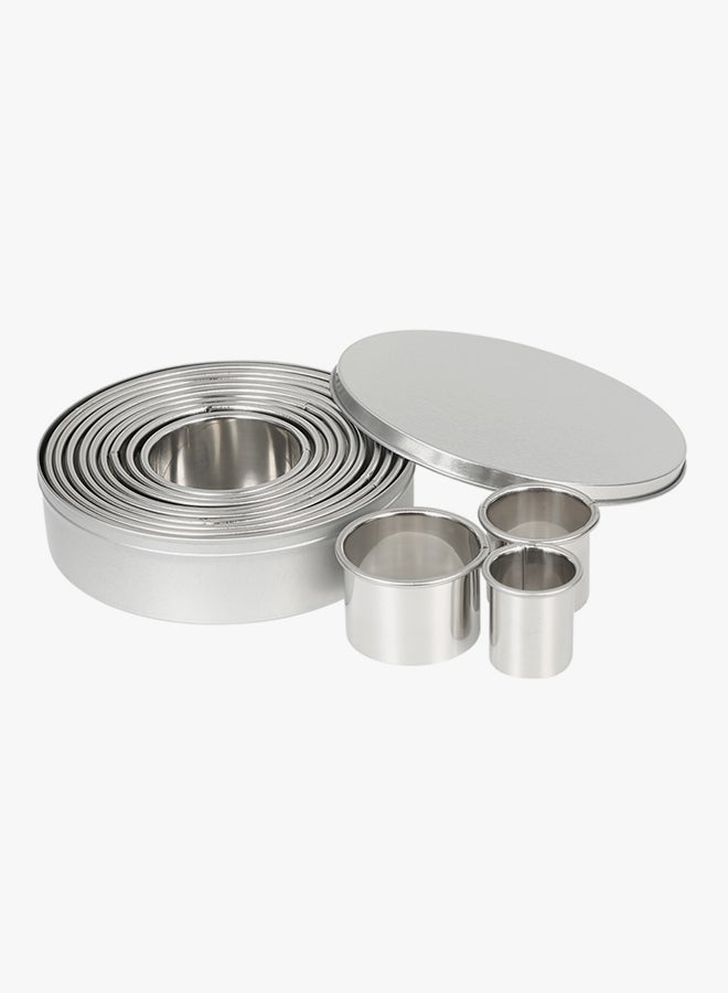 ANSELF 12-Piece Stainless Steel Cookie Cutter Set Silver - Image 2