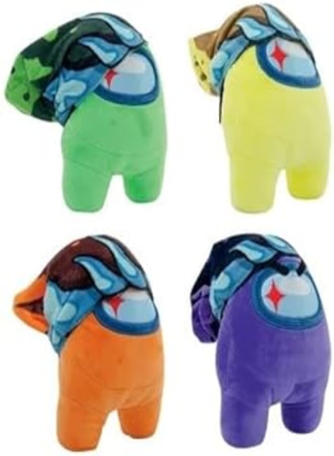 YuMe YuMe CDU6PCS Among Us Feature Premium Shapeshifter Plush Toy, 17.5 cm Height, Assorted Color 