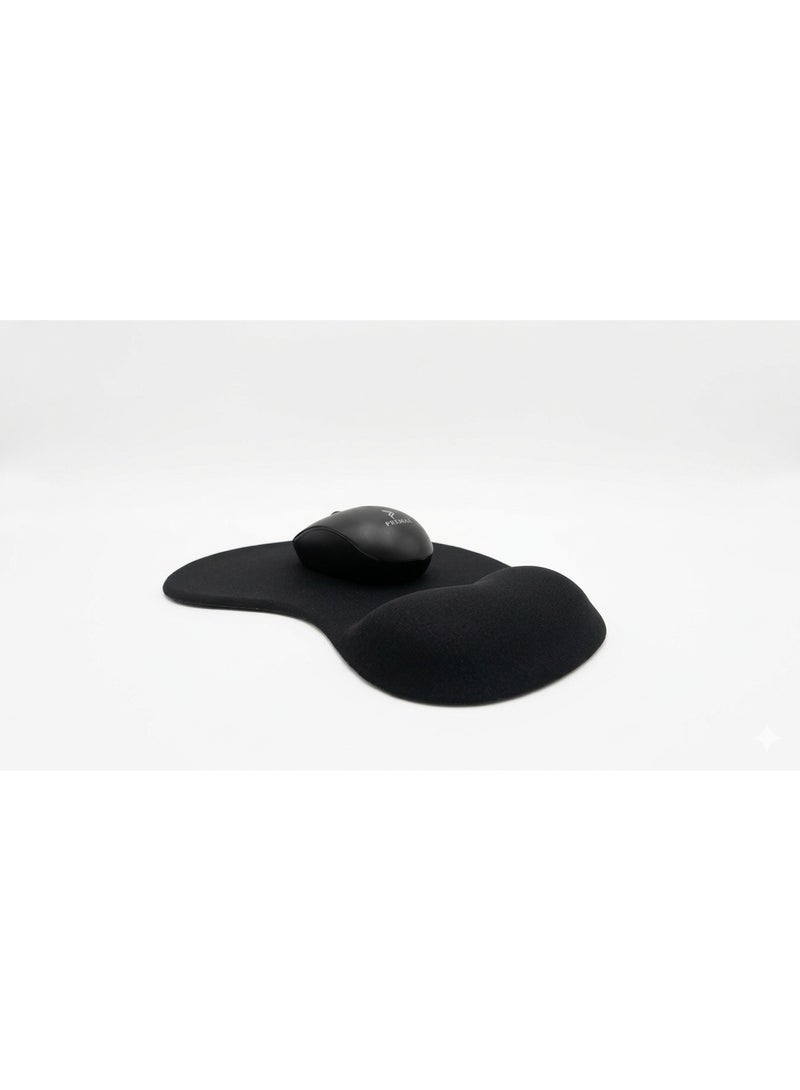 Ergonomic Mouse Pad with Gel Wrist Support, Non-Slip Base, Black - H-02 - Image 3