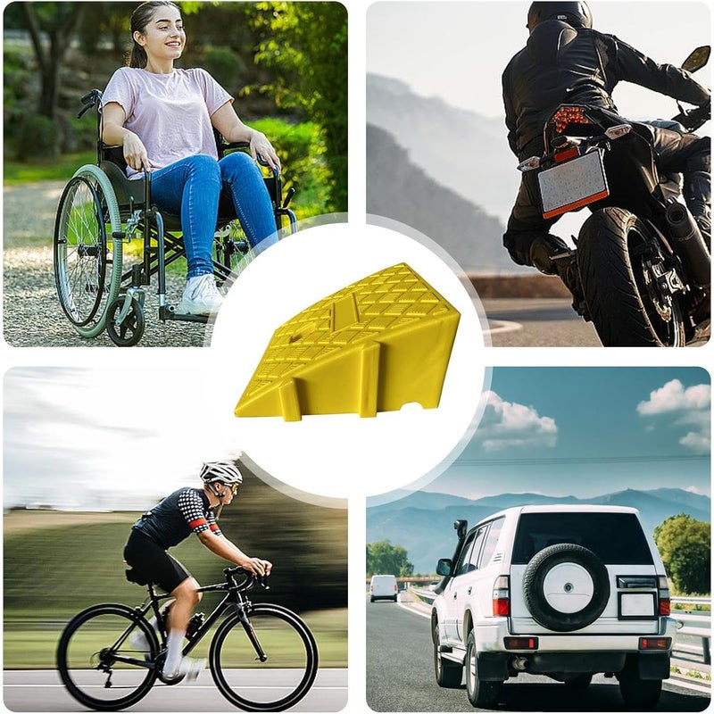 Threshold Ramps for Doorways | Lightweight and Portable Curb Ramp for Car,Anti-Slip Wheelchair Ramps for Home, Motorcycle, Loading Dock, Low Cars, Sidewalk, Scooter - Image 4