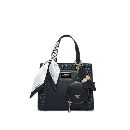 Akiki London Women's Brackley 21 Box Handbag|comes with a Pouch, Scar and Dog Charm|Ladies Small Handbag for Party or Casual Occasion|Textured Finish|Gift for Women - Image 1