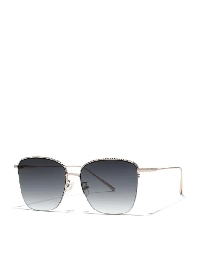 30 سندايز نظارة شمسية نسائية ماغنوليا زرقاء بإطار معدني ذهبي وردي وعدسات زرقاء