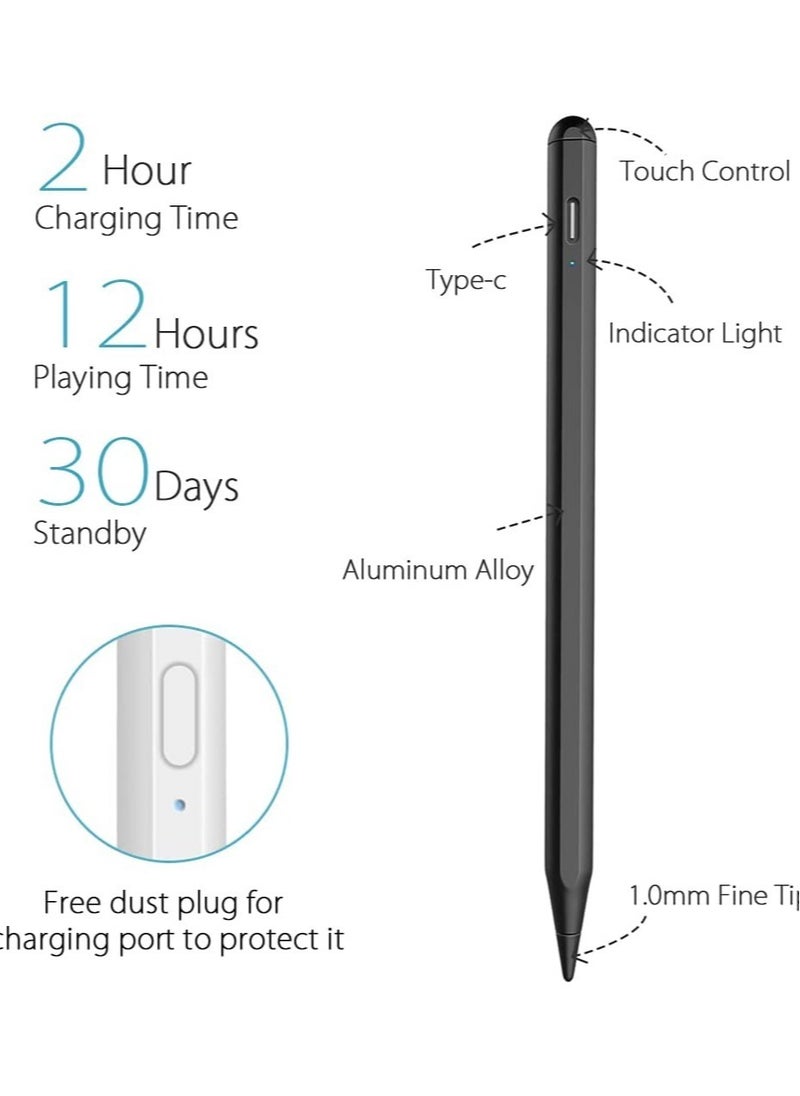 ELTRAZONE - Upgraded Stylus Pen for Touch Screens, Rechargeable Phone Pen for Android & iOS Compatible with iPhone/iPad/Pro/Mini/Other Tables & Smart Phone - Image 1