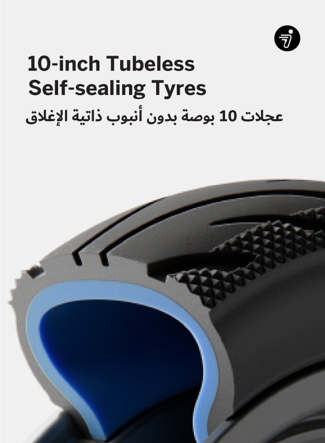 ninebot F3 Pro Electric KickScooter, 25km/h Speed, 70km Range, 1200W Motor, 10" Tubeless Tires, Dual Suspension, Smart TFT Display, Apple Find My, AirLock, Dual Brakes – Black - Image 4