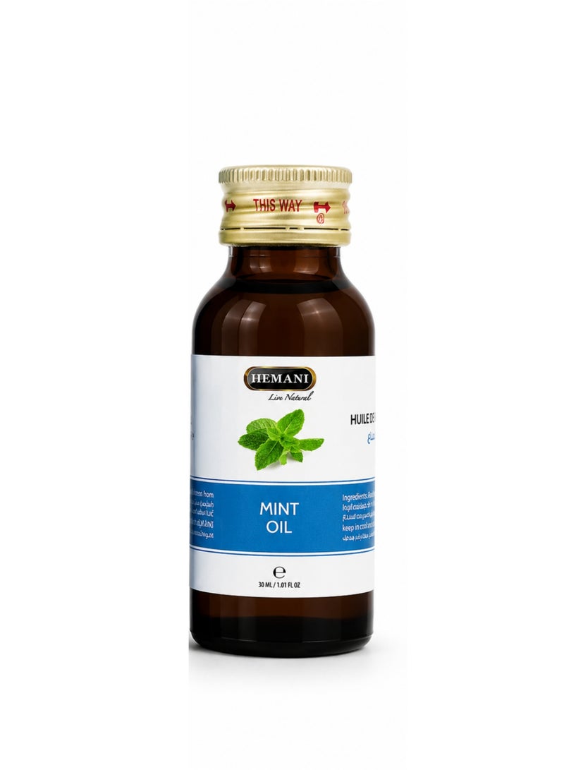 HEMANI Mint Oil 30ML – 100% Natural Mint Oil for Aromatherapy, Massage & Relaxation | Pure Zait Na’na / Huile de Menthe - Image 3
