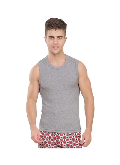 JOCKEY Jockey 9930 Men Super Combed Cotton Rib Solid Round Neck Muscle Vest
