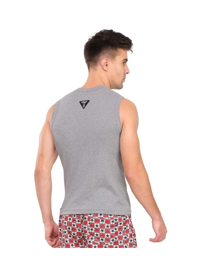 JOCKEY Jockey 9930 Men Super Combed Cotton Rib Solid Round Neck Muscle Vest