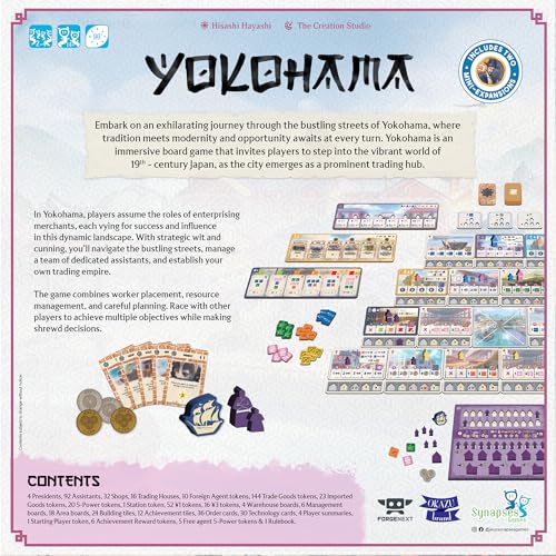 Synapses Games Yokohama Strategy Board Game Worker Placement Set in Japan 2 to 4 Players 90 Minutes Ages 14 - Image 5