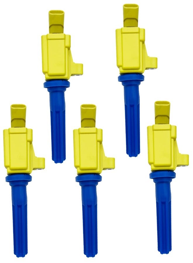 GP POWER IGNITION COIL 12596547 12612369 UF497 SET OF 5 COMPATIBLE WITH Buick Rainier Chevrolet Colorado Trailblazer EXT GMC Canyon Envoy Hummer H3 H3T Isuzu Ascender Saab 9-7X 2.9 3.7 4.2 L4 L5 L6 - Image 1