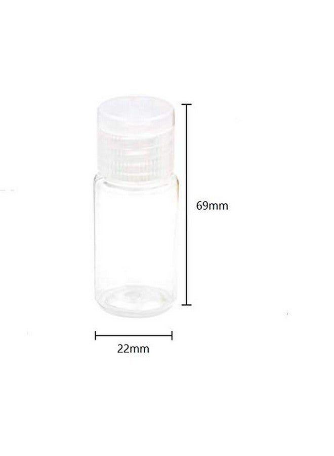 LASSUM 10Pcs 15Ml Empty Plastic Sample Bottle With Flip Cap Travel Vial Jar Pot Container - Image 2
