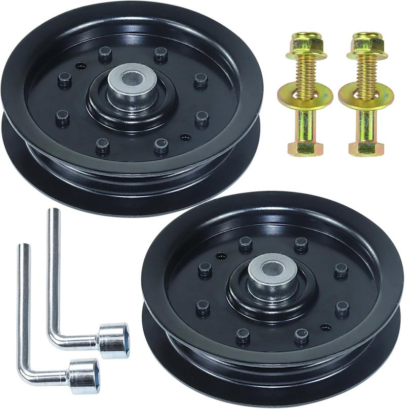 POSFLAG 2 Pack 753-08171 Idler Pulley Kit Replaces Cub Cadet 756-04129B Idler Pulley 756-04129B, Idler Pulley 753-08171, MTD 75308171, 756-04129, 956-04129 753 08171 for Cub Cadet RZT50, LTX1040 Decks - Image 1