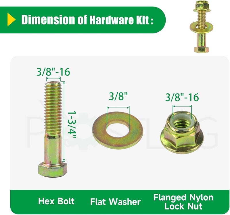 POSFLAG 2 Pack 753-08171 Idler Pulley Kit Replaces Cub Cadet 756-04129B Idler Pulley 756-04129B, Idler Pulley 753-08171, MTD 75308171, 756-04129, 956-04129 753 08171 for Cub Cadet RZT50, LTX1040 Decks - Image 5