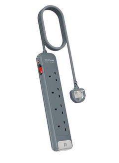RAVPOWER RAVPower 4AC Outlets Power Strip, 1.5M Extension Cord, Anti-Mistouch Design, Fire-Resistant, Surge Protection, Wall Mountable , Safe & Compact Power Solution, PC1067  - Image 1