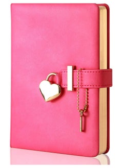 SYOSI Heart-Shaped Lock Diary with Key, Leather Journal Diary with Lock for Girls, B6 Locking Journals for Kids, Made of Animal-Friendly Leather, 5.3 x 7 Inch  - Image 1
