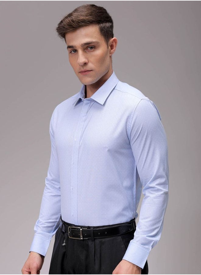 The Indian Garage Co Men Slim Fit Checkered Full Sleeves Cutaway Collar Formal Shirt  - Image 3
