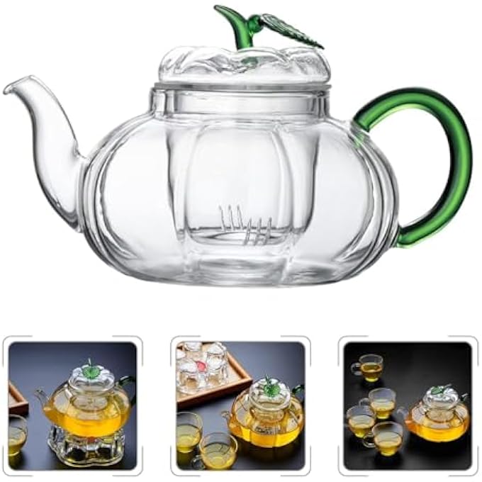 Azonee Glass Tea Kettle Durable Glass Tea Pot Practical Tea Maker For Brewing HeatResistant Glass Teapot For Hot And Cold Beverages Ideal For Tea Lovers - Image 4