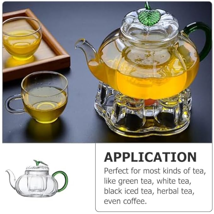 Azonee Glass Tea Kettle Durable Glass Tea Pot Practical Tea Maker For Brewing HeatResistant Glass Teapot For Hot And Cold Beverages Ideal For Tea Lovers - Image 3
