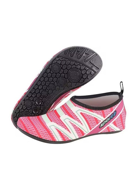 Men/Women Ruber Soft Sole Anti Slip Training Specialized Sports Shoes Rose Red