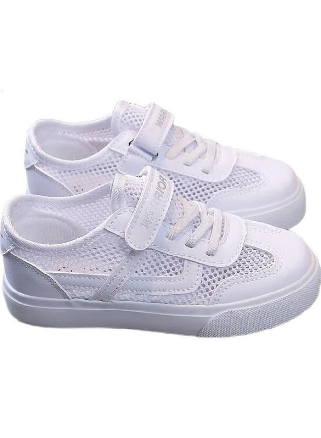 Warrior Children's Shoes, Boys And Girls Color-block Sandals, Casual Shoes, Mesh Sports Shoes, Sneakers, Wz21-511 White, Size 37 - Image 2