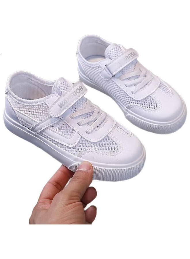 Warrior Children's Shoes, Boys And Girls Color-block Sandals, Casual Shoes, Mesh Sports Shoes, Sneakers, Wz21-511 White, Size 37 - Image 1