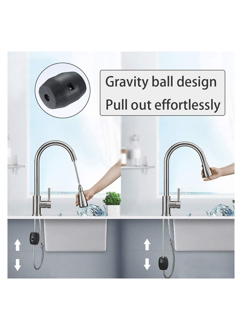 PuriPro Puri Pro Water Saving Kitchen Stainless Steel Pull Out Tap Faucet, Kitchen Sink Hot And Cold Water Faucet, Two-Way Sprayer - Image 3