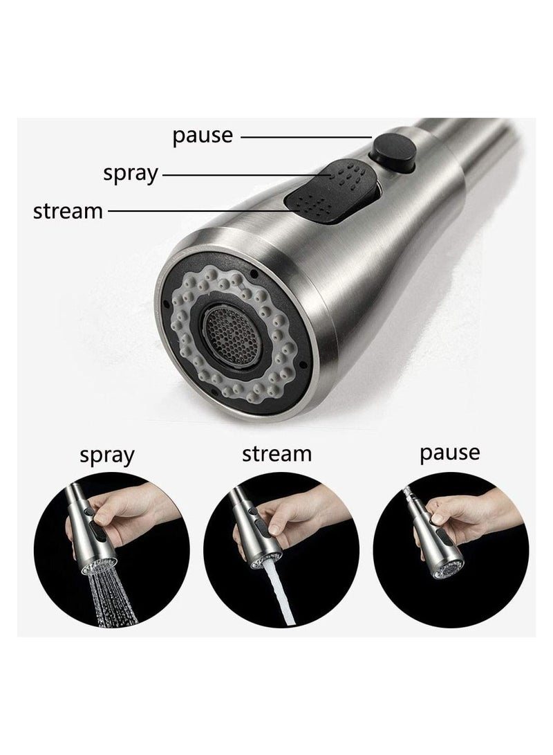 PuriPro Puri Pro Water Saving Kitchen Stainless Steel Pull Out Tap Faucet, Kitchen Sink Hot And Cold Water Faucet, Two-Way Sprayer - Image 4