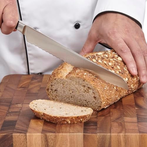 Cat Cora Forged Serrated Bread Knife, Professional 9-Inch German Steel Blade For Homemade Sourdough, Artisan Bread Slicing, or Cake Cutting, Ergonomic Triple-Rivet Handle, NSF-Certified Kitchen Knife - Image 2