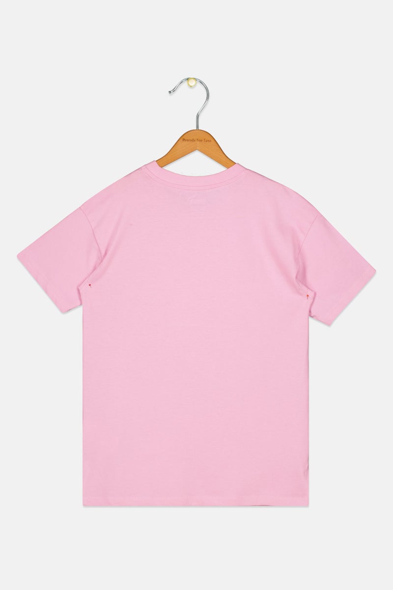 PUMA Kids Girl Sportswear Fit Short Sleeve Outdoor T-Shirt, Pink - Image 2