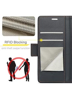 Generic black PU Leather RFID Blocking Wallet Case for Samsung Galaxy S25 Ultra - Folio Flip Design with Credit Card Holder, Kickstand, Magnetic Clasp - Stylish Protective Phone Cover for Men and Women  - Image 4
