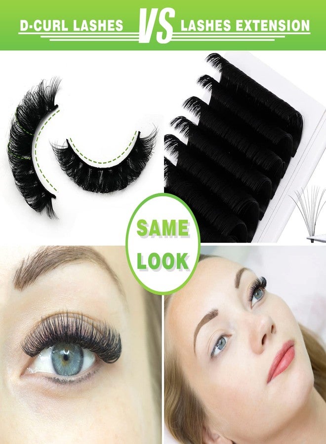royaomis 3d Plant Fibre Russian Strip Lashes, D Curl Lash Strips, Natural False Lashes Mink, Wispy Fake Lashes, D Curl Strip Lashes, Natural Wispies Mink Eyelashes, Faux Mink Eyelashes Natural Look(SDC14) - Image 4
