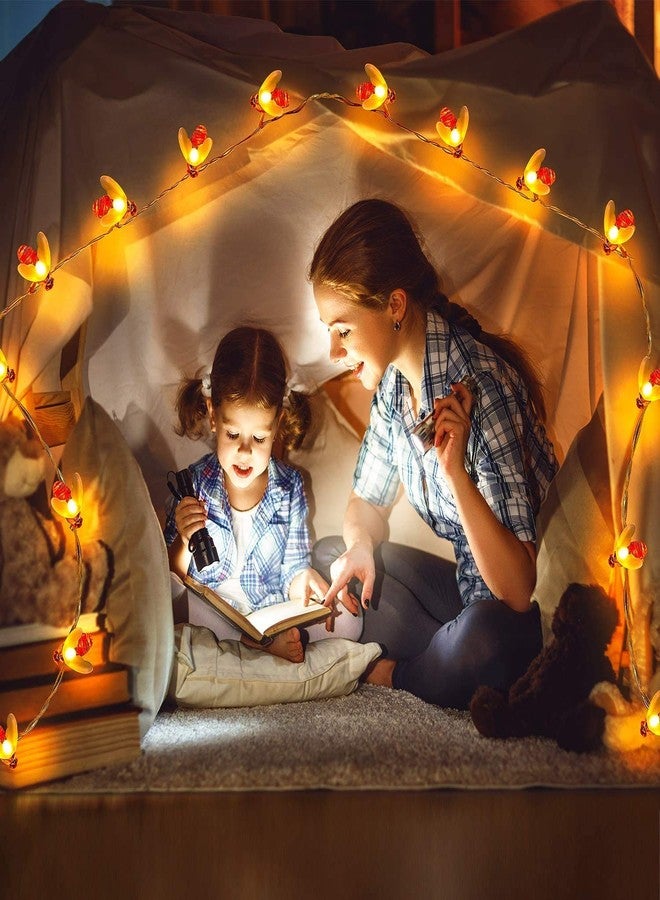 Xenith 14 LED Honeybee Fairy String Lights Plug in String Lights Warm White Lights for Diwali Christmas Bedroom Kids Room Décor New Year Wedding Indoor Outdoor Decoration (Orange, 3.5 Meter) - Image 3